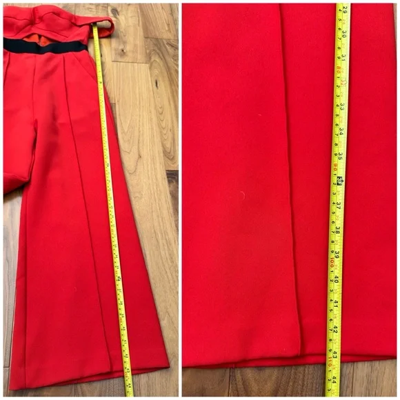 Self-Portrait Off-Shoulder Jumpsuit Red US 6 - Picture 16 of 16